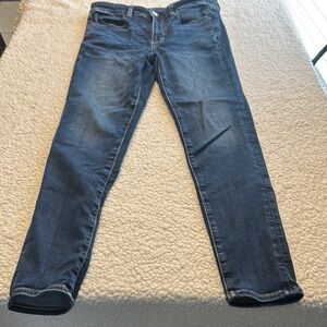 American Eagle Outfitters Dark Blue High Rose Jeggings